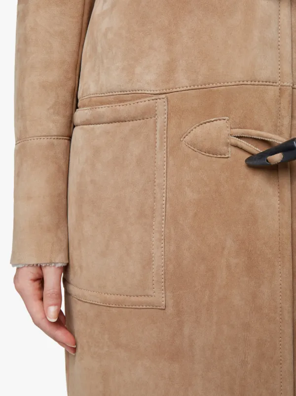 Beige Shearling Duffle Coat