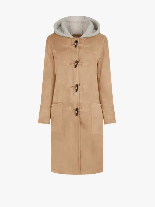 Beige Shearling Duffle Coat