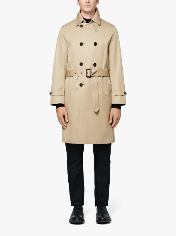 Beige Storm System Cotton Trench Coat GM-004FD