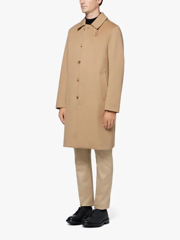 Beige Storm System Wool 3/4 Coat GM-001F