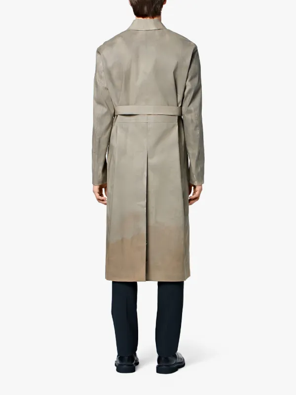 Beige Treated Bonded Cotton Belted Coat