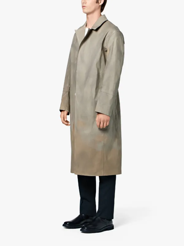 Beige Treated Bonded Cotton Belted Coat