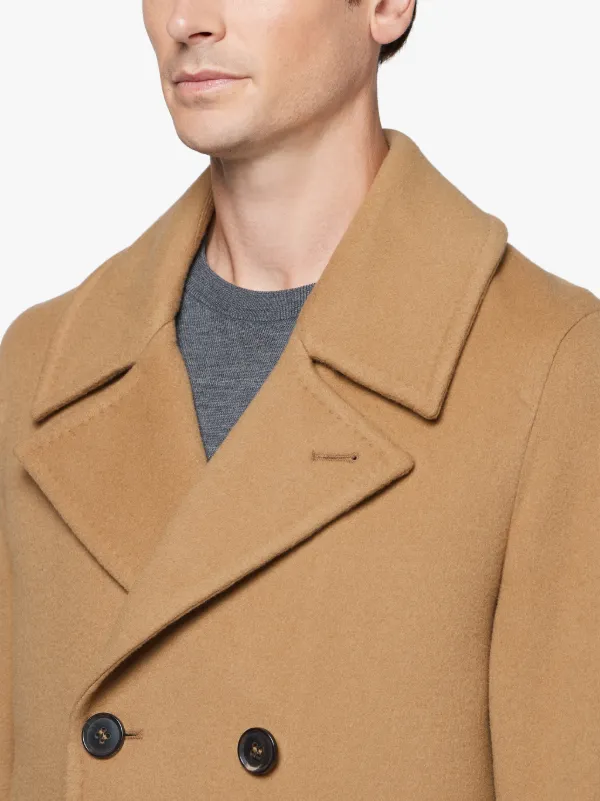 tan wool peacoat