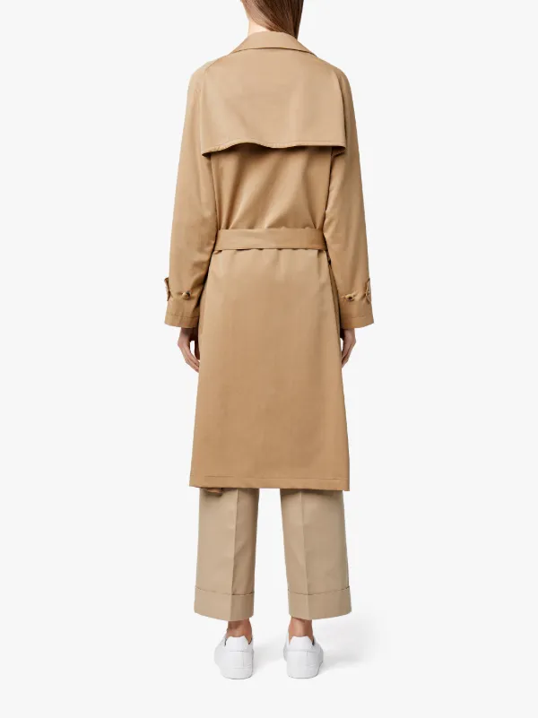 Beige Wool & Cotton Trench Coat