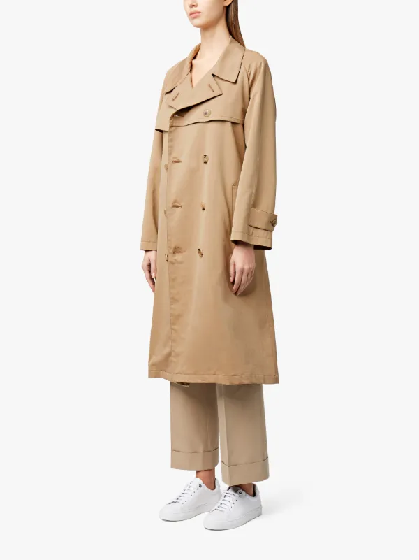 Beige Wool & Cotton Trench Coat