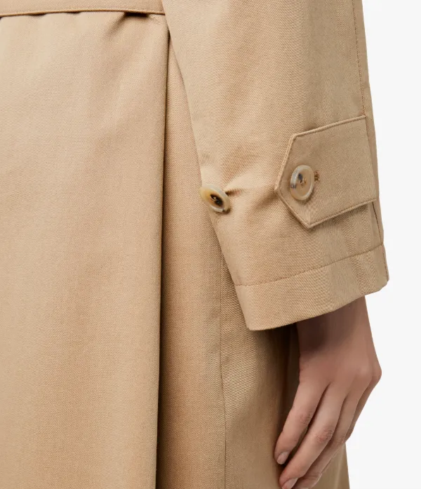 Beige Wool & Cotton Trench Coat