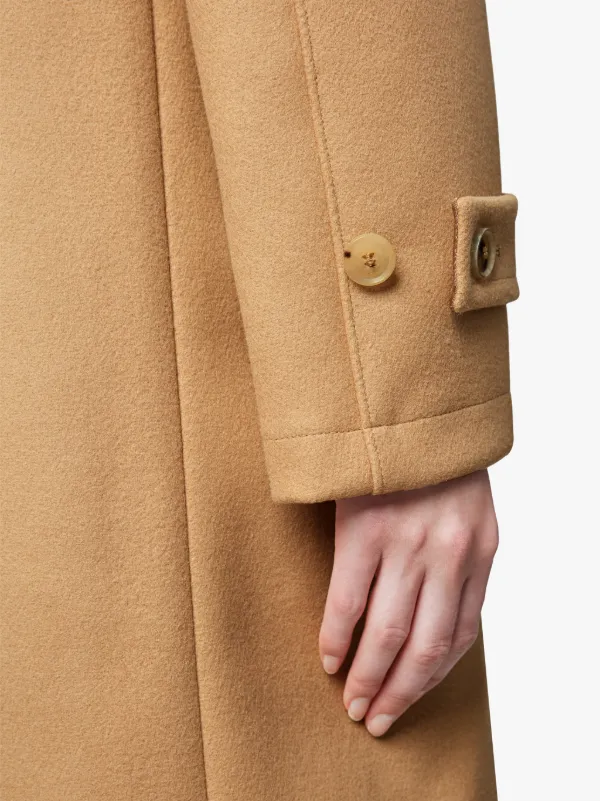 tan wool long coat