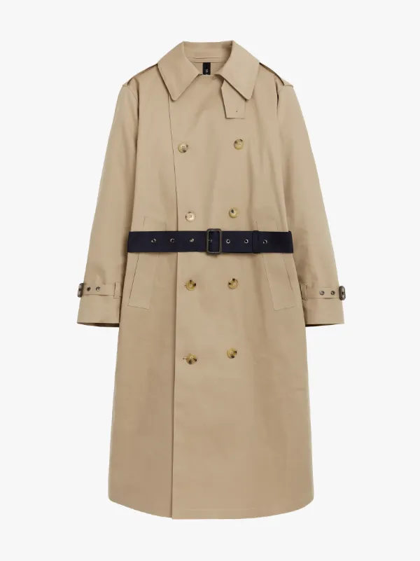 BERLIN Fawn x Ink Bonded Cotton Trench Coat | GRF-304