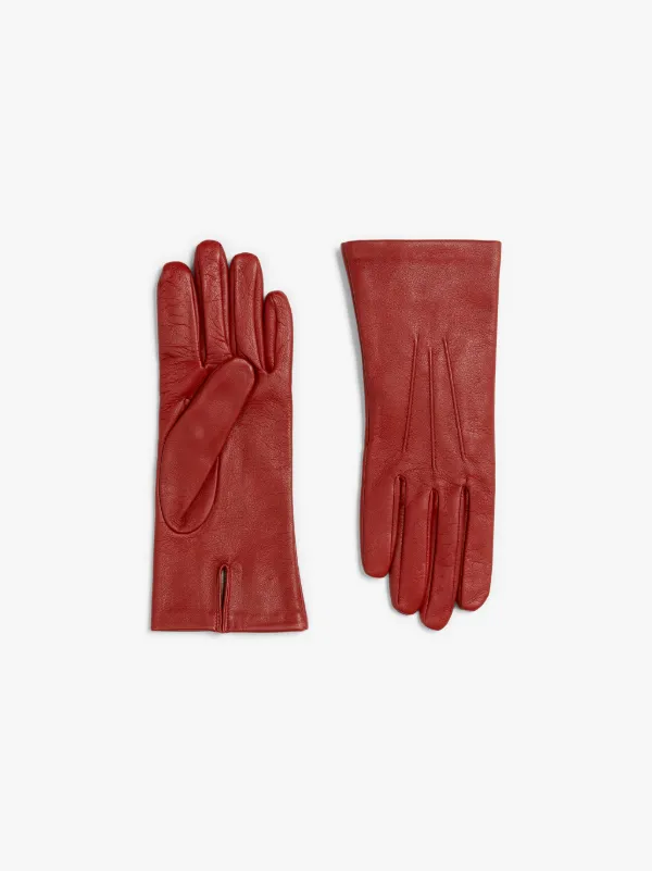 Berry Hairsheep Leather Silk Lined Gloves