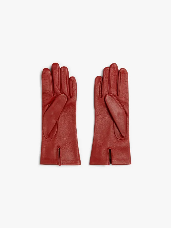 Berry Hairsheep Leather Silk Lined Gloves