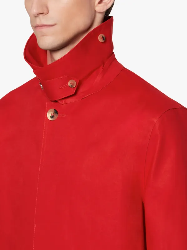 Berry Red Bonded Cotton 3/4 Coat GR-001