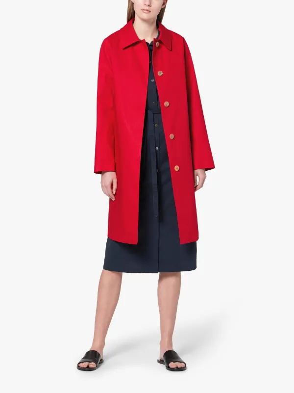 Berry Red Bonded Cotton Coat LR-020