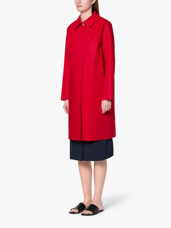 Berry Red Bonded Cotton Coat LR-020