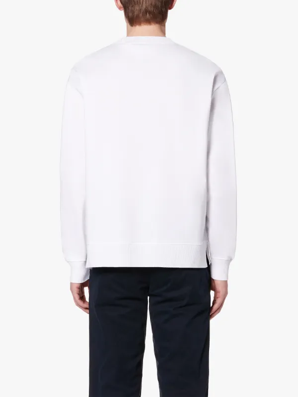 BILBSTER White Cotton Oversized Crewneck Sweater | GCS-1004