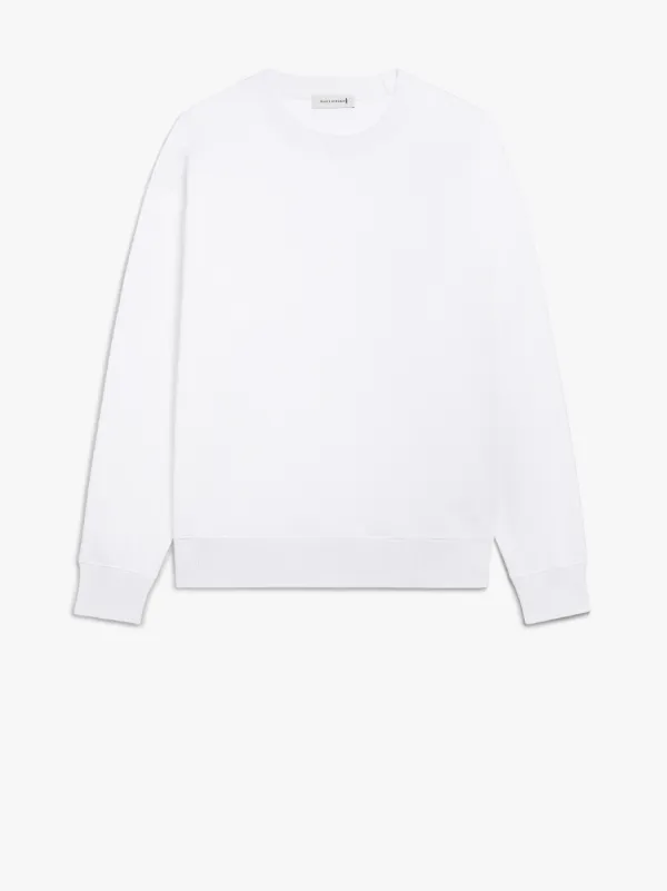 BILBSTER White Cotton Oversized Crewneck Sweater | GCS-1004