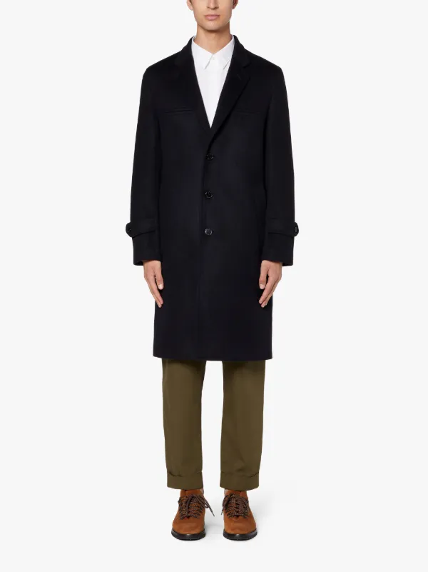 BIRKHILL Navy Wool & Cashmere Coat | GM-1100