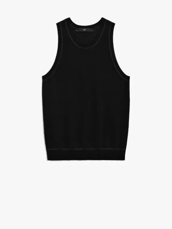 Black 0002 Sleeveless Vest