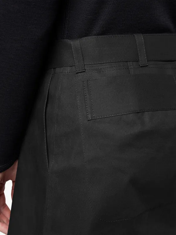 Black Bonded Cotton 0001 Mens Trousers | Mackintosh