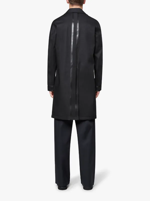 Black Bonded Cotton Reversible 0001 Coat | Mackintosh