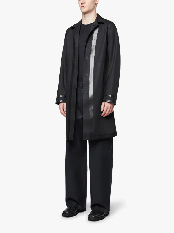 Black Bonded Cotton Reversible 0001 Coat | Mackintosh