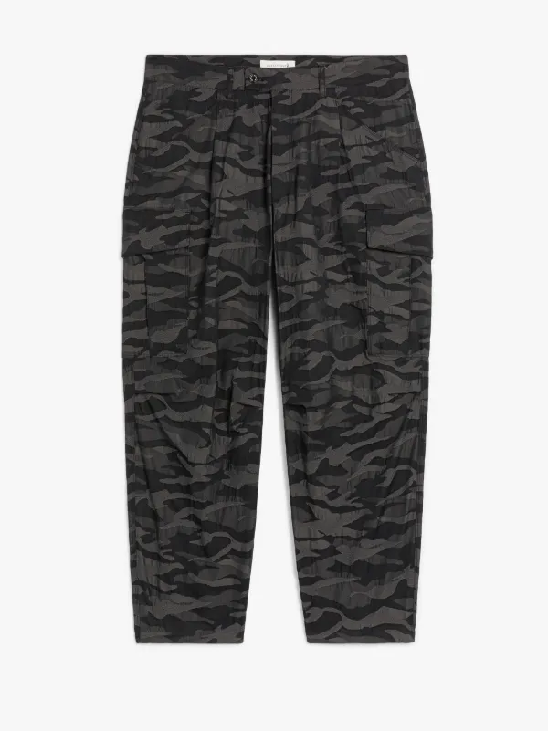 Black Camo Cargo Trousers