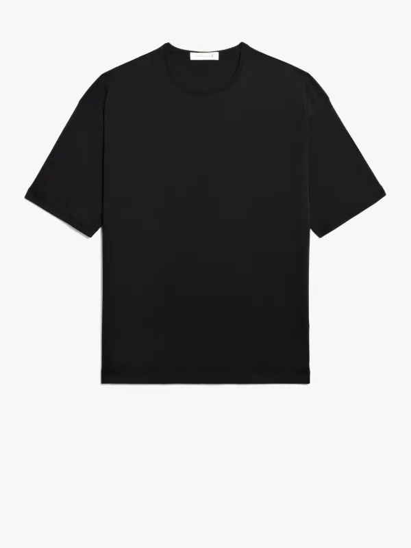 Black Cotton Crew Neck T-Shirt | GCS-025