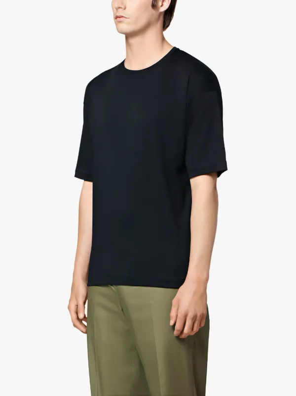 Black Cotton Crewneck T-Shirt | GCS-025