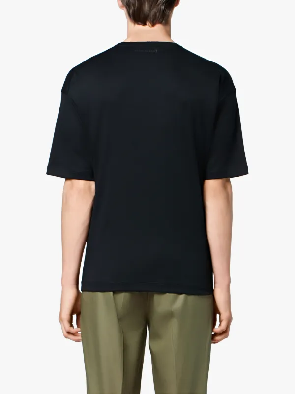 Black Cotton Crewneck T-Shirt | GCS-025