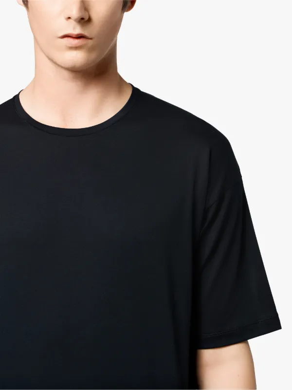 Black Cotton Crewneck T-Shirt | GCS-025