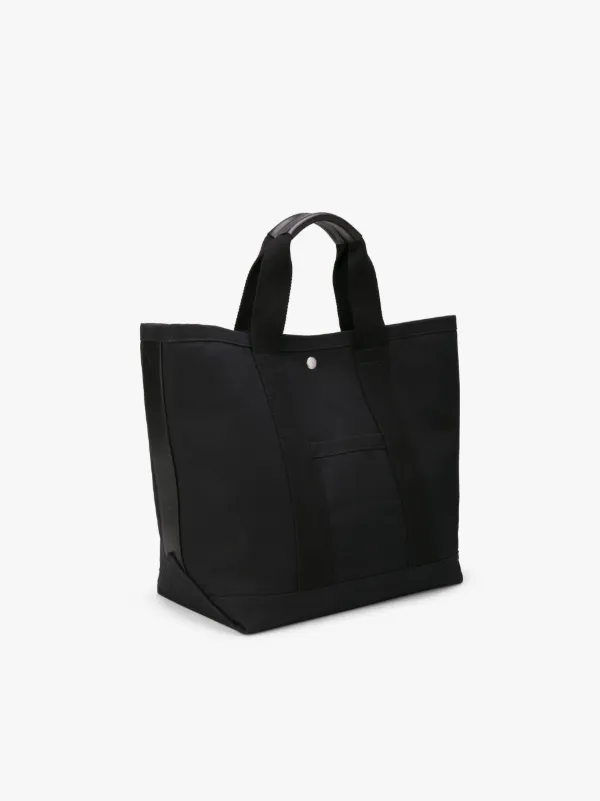 Black Cotton Large Tote Bag