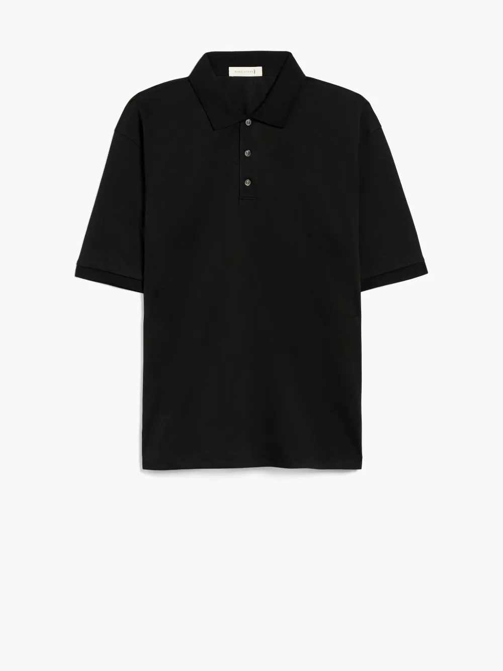 black cotton collared shirt