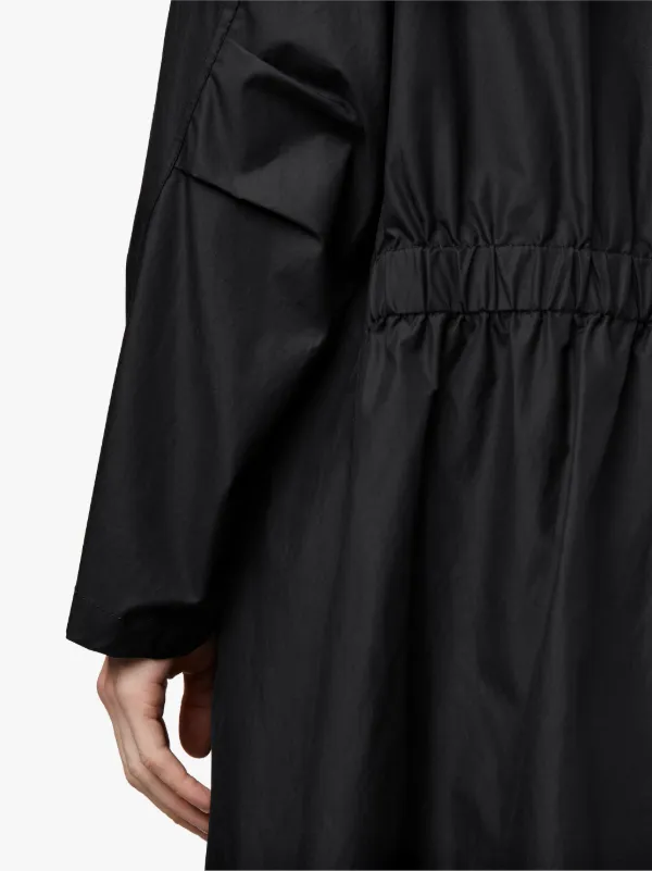 Black Cotton & Silk 0002 Oversized Raincoat