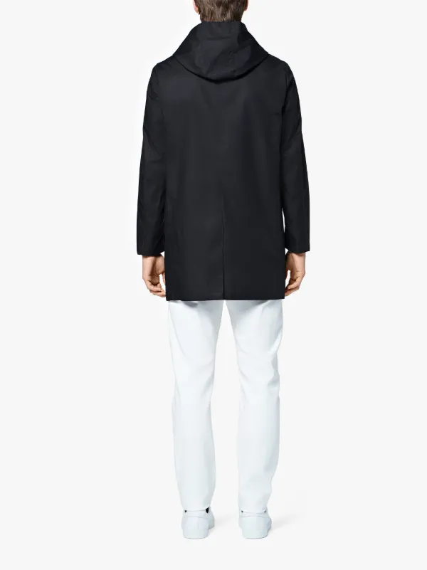 Black Cotton Storm System Hooded Coat GM-007B/SH