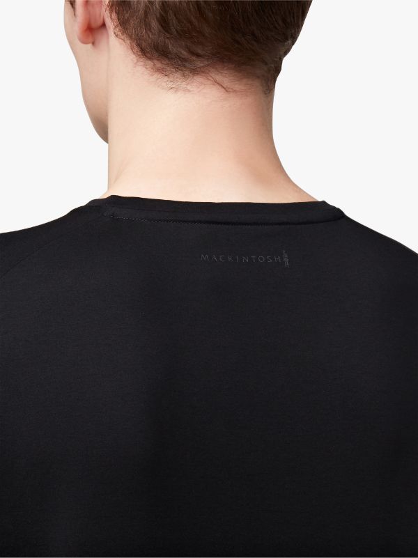 Black Cotton V-Neck T-Shirt | GCS-026