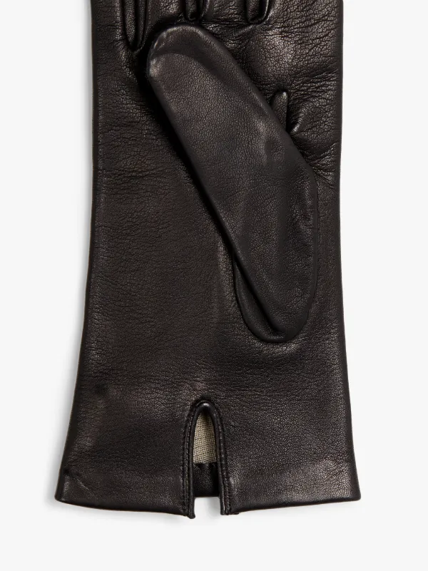 Black Hairsheep Leather Silk Lined Gloves