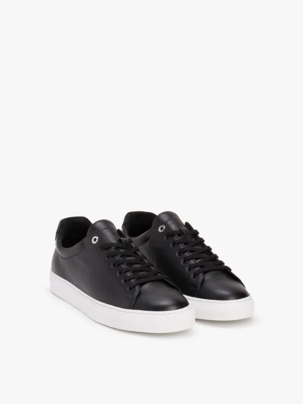 Black Leather Sneakers | GS-016