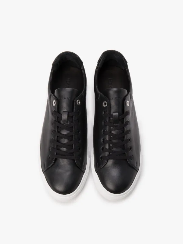 Black Leather Sneakers | GS-016