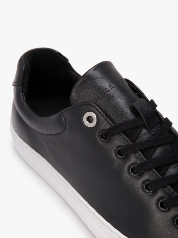 Black Leather Sneakers | GS-016