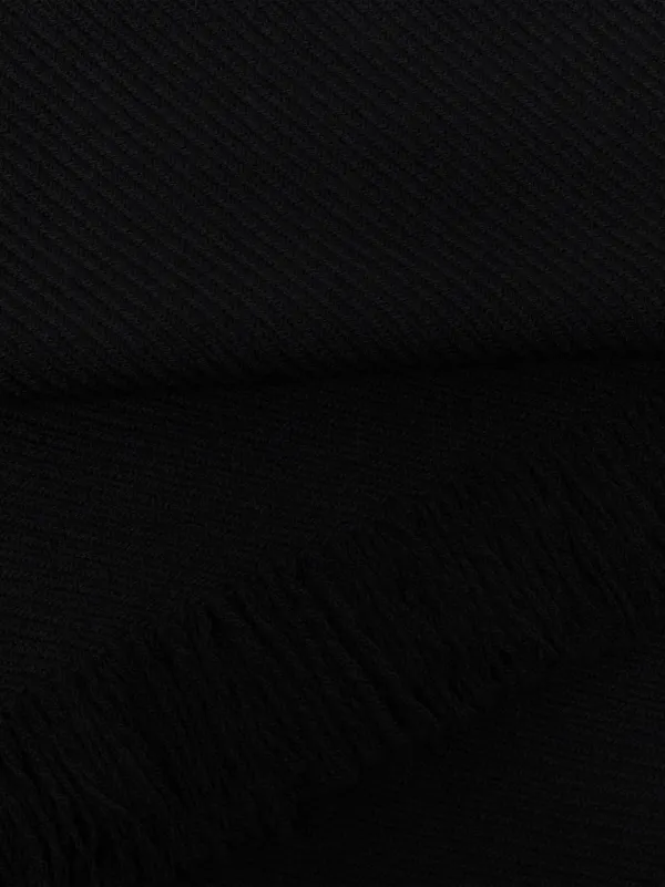 Black Merino Wool Scarf | ACC-023