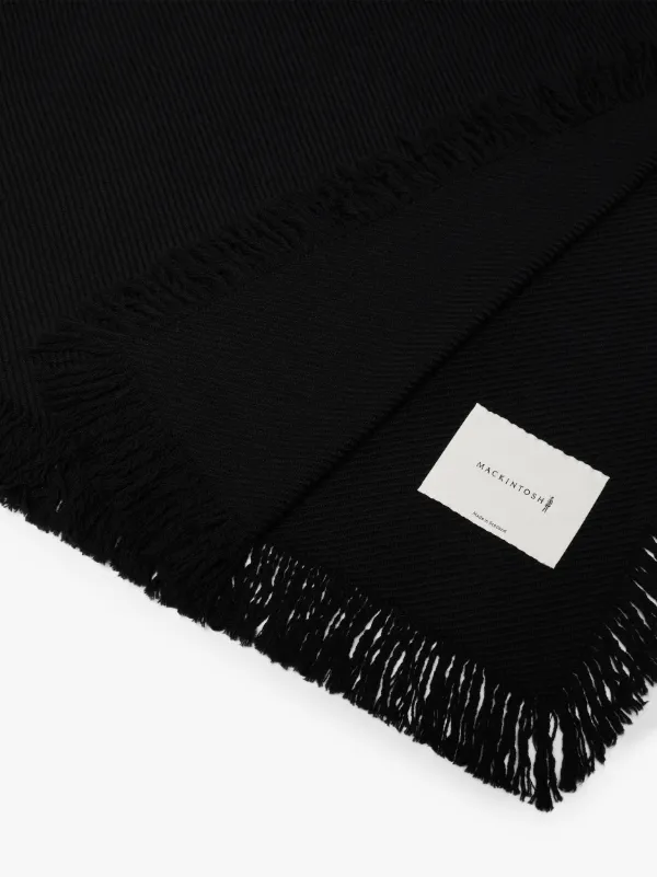 Black Merino Wool Scarf | ACC-023