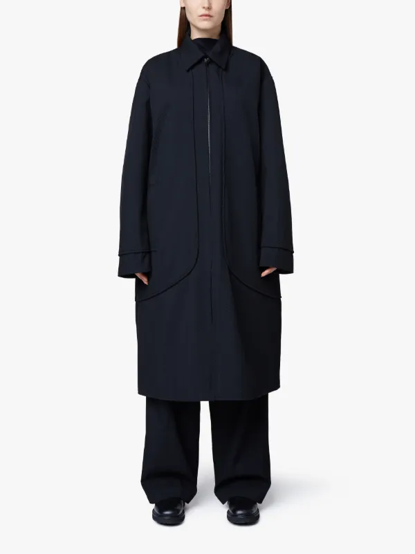 oversized black wool coat