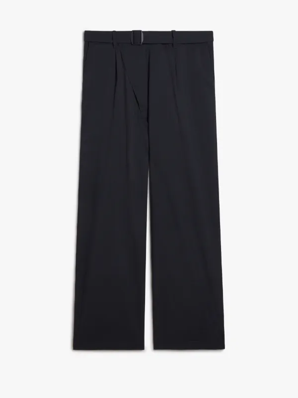 Black Textured Wool 0001 Trousers