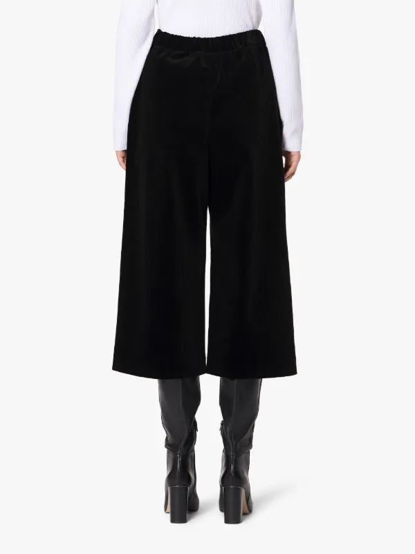 Black Wide Corduroy Trousers
