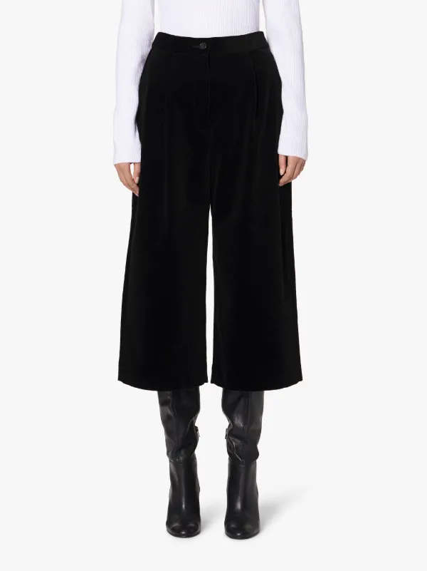 Black Wide Corduroy Trousers