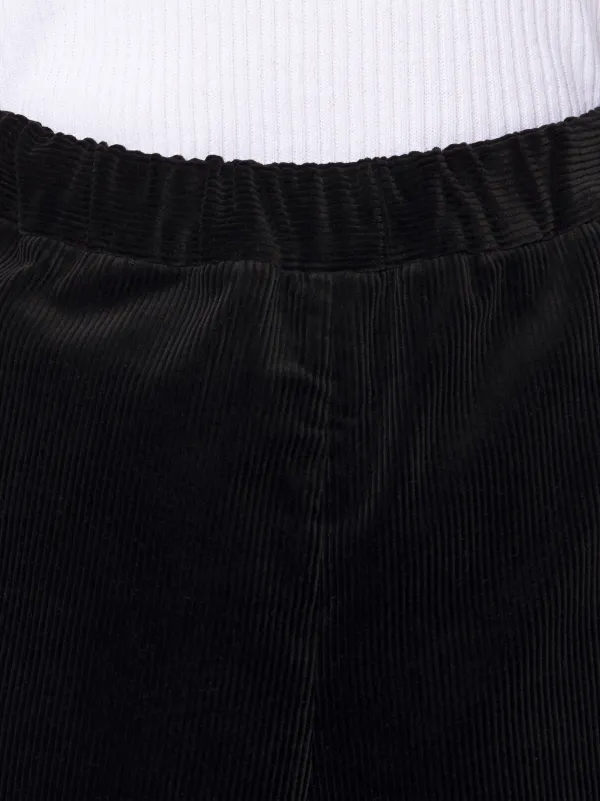 Black Wide Corduroy Trousers
