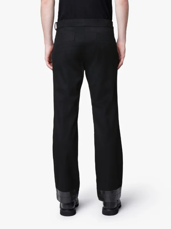 Black Wide Leg Wool Trousers