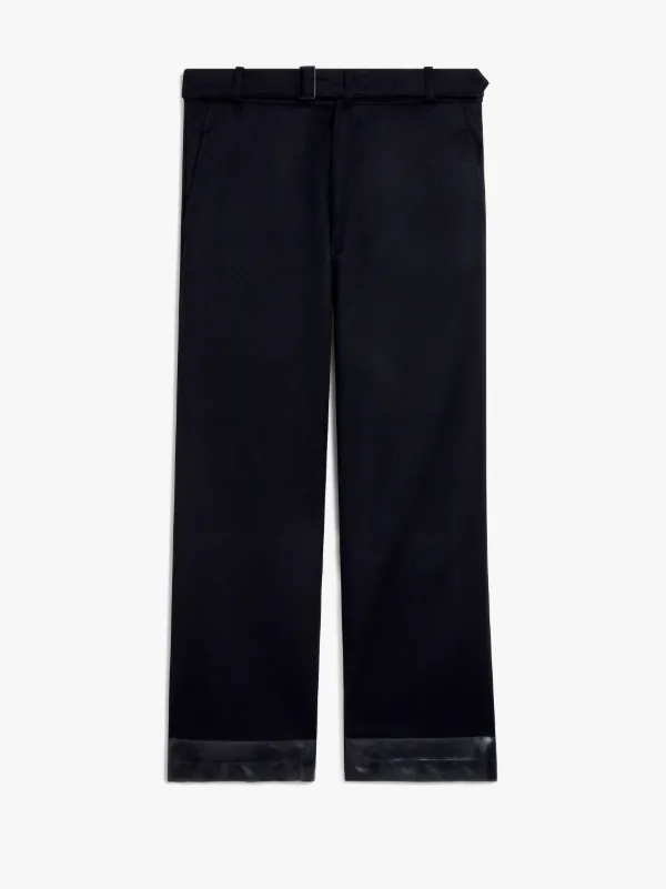 Black Wide Leg Wool Trousers