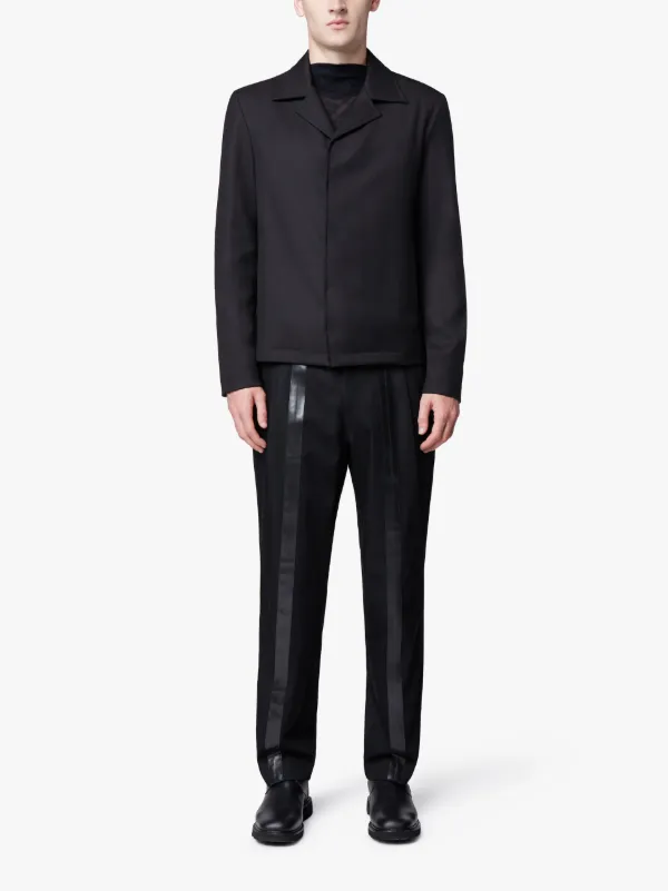 Black Wool 0001 Crop Jacket