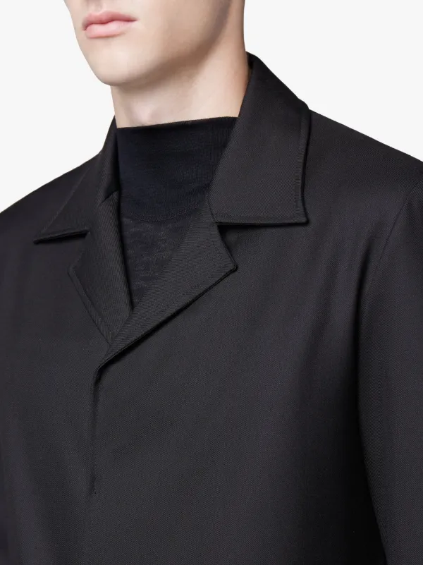 Black Wool 0001 Crop Jacket