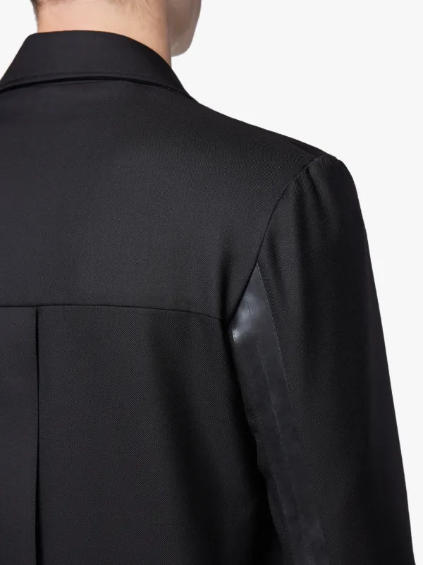 Black Wool 0001 Crop Jacket